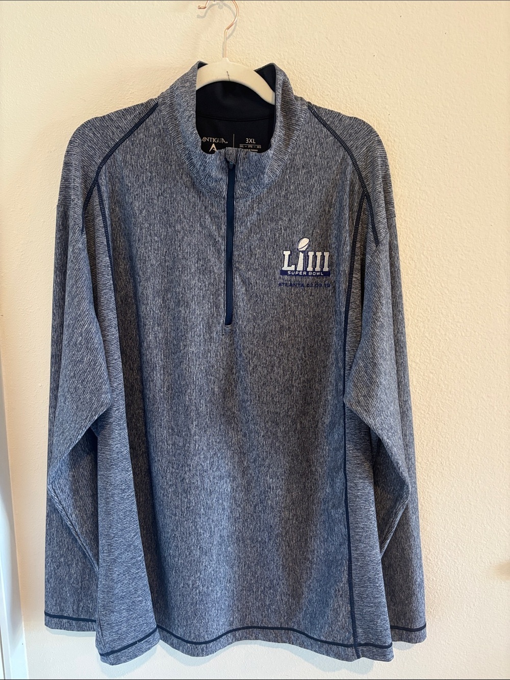 Superbowl 2019 quarter zip sweatshirt